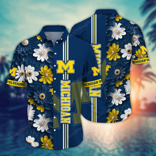Michigan Wolverines | NCAA2 Flower Hawaii Shirt For Fans, Summer Football Shirts NA49574