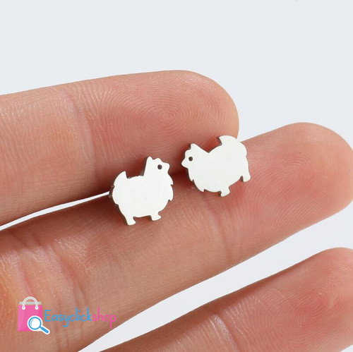 Pomeranian Earrings