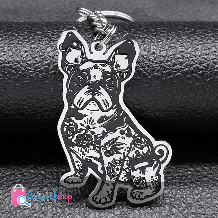 French Bulldog Dog Key Ring