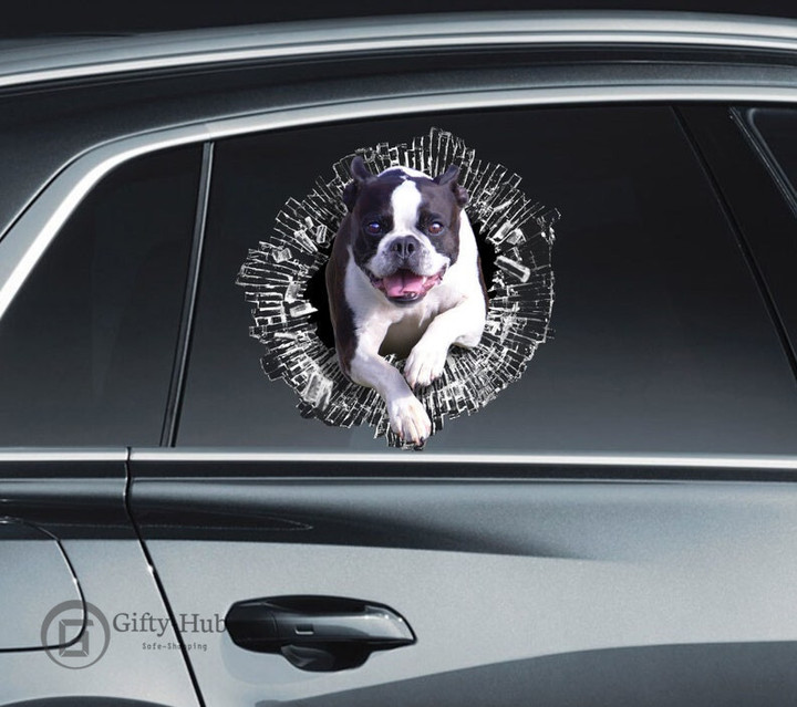 Boston terrier car stickers