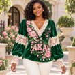 Premium V-Neck Long Sleeve Women Shirt HCT APT AKA 1610266