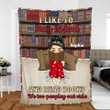 A Girl Who Loves Books Reading - Reading Gift - Custom Blanket