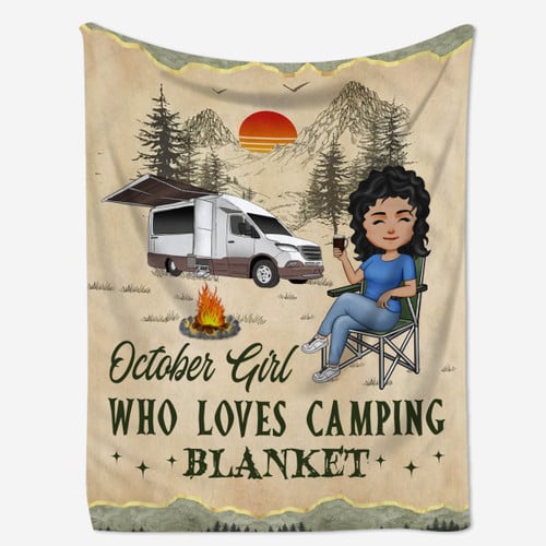 Camping Blanket, Custom Camping Blanket, Campers Gift, Camping Lover Blanket