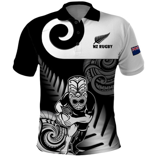 New Zealand Silver Fern Rugby Polo Shirt Go Champions NZ All Black Maori Koru
