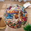 Pekingese round-carpet