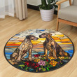 Great Dane round-carpet