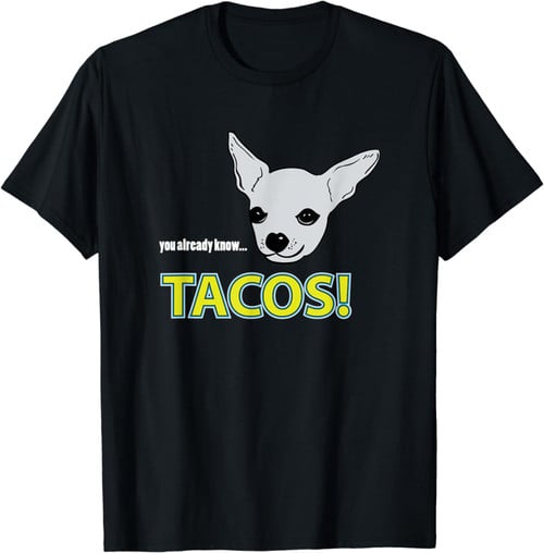 Funny Retro Chihuahua Taco Cute Pop Art Chihuahua Taco Gift T-Shirt