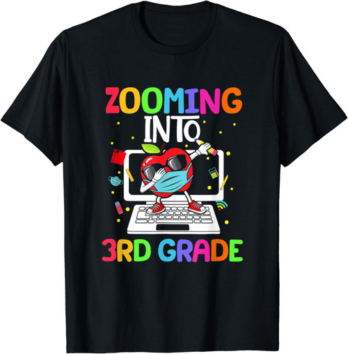 Zooming Into 3rd Grade Virtual Back To School Quarantine T-Shirt