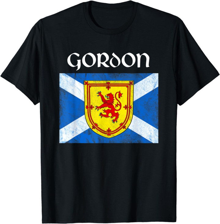 Gordon Clan Scottish Name Scotland Flag T-Shirt