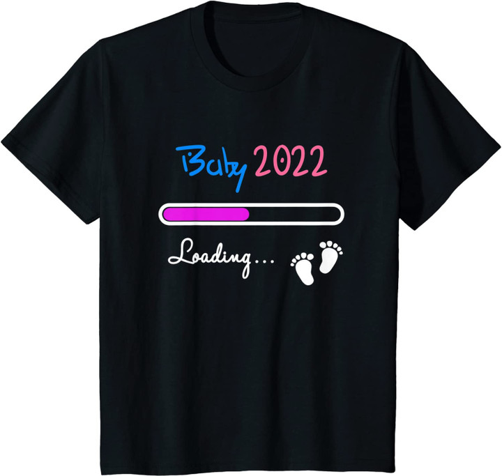 Baby 2022 Baby Loading Pregnancy Announcement Mothers Day T Shirt Long Sleeve Sweatshirt Hoodie
