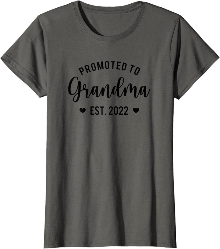 Womens Promoted to Grandma 2022 Grandmother Gift T Shirt Long Sleeve Sweatshirt Hoodie