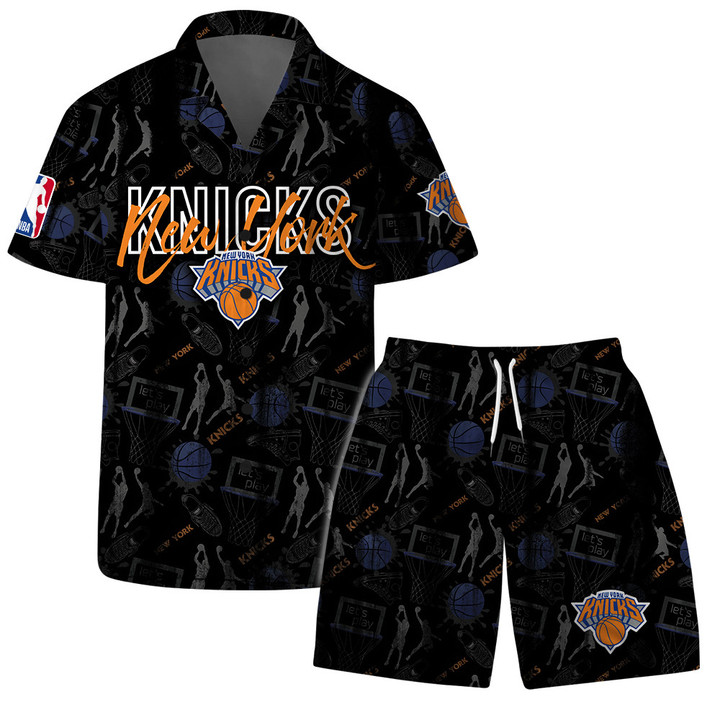 New York Knicks - NBA Logo Basketball Street Style Design Hawaiian Set