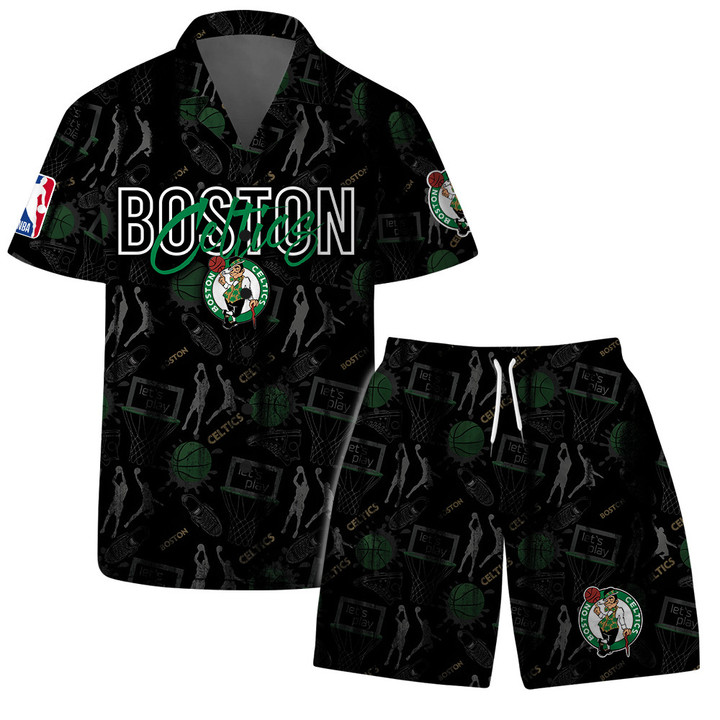 Boston Celtics - NBA Logo Basketball Street Style Design Hawaiian Set