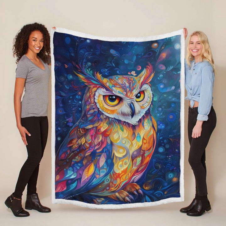 Owl Sherpa Blanket – Warm & Whimsical Comforter for Cozy Nights