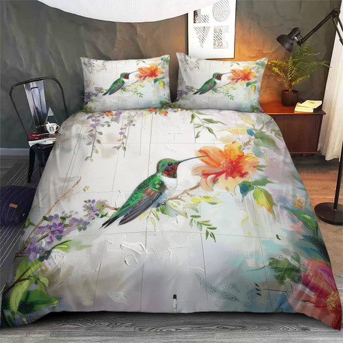 Hummingbird Bedding Set for Nature Lovers - Blossom into Comfort