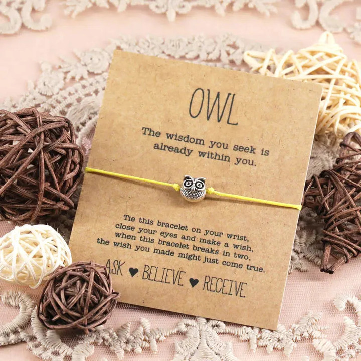 Vintage Owl Wish Bracelet