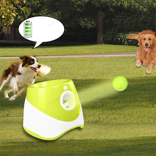 Dog Tennis Launcher Automatic Pet Dogs Chase Toy Mini Tennis Throwing 11084534