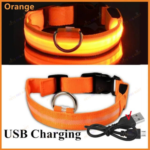 LED Glowing Dog Collar Adjustable Flashing Rechargea Luminous Collar 16141254