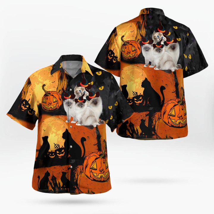 Ragdoll kitten Halloween All Over Print Shirt