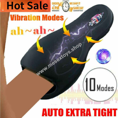 Electric Masturbator Cup Sex Toy for Men with 10 Frequencies, Ultralight Stimulator, Masturbation Pocket Pussy with USB Charging, Quiet and Waterproof