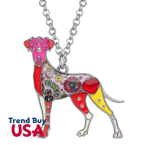 New Great Dane Dog Necklace Pendant Animal Jewelry For Women Girls Mom Gifts Accessories