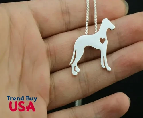 Great dane necklace Lovely Pets pendant dog jewelry golden colors plated