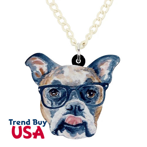 Boxer Dog Necklace Pendant Collar Bijoux Jewelry For Mom Wife Gifts