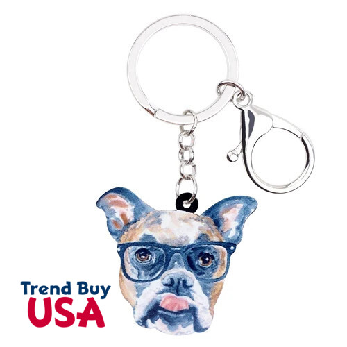 Boxer Dog Key Chains Keychain Rings