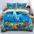 World Dolphin Comforter Bedding Set Sea Animals