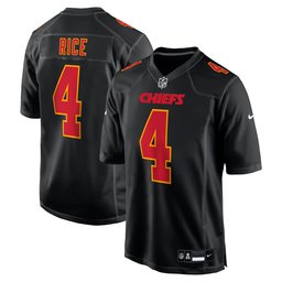 Men's NFL Kansas City Chiefs Carbon Fashion Full Stitched Black Jersey