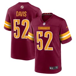 Men's Burgundy Washington Commanders Game Jersey