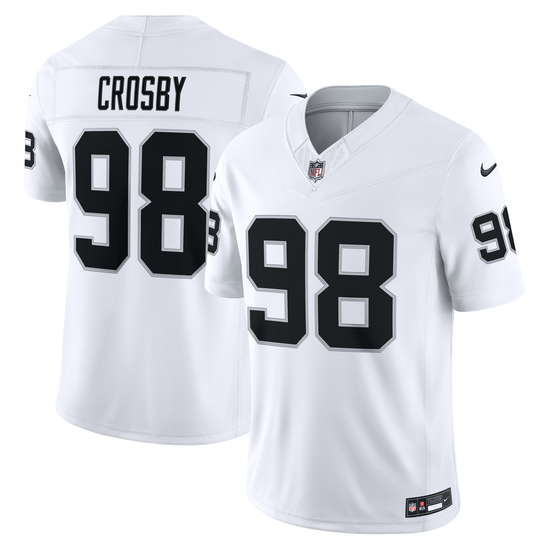 Men's Las Vegas Raiders White Vapor F.U.S.E. Stitched Limited Game Jersey