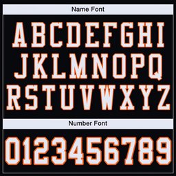 Black White-Orange Authentic Custom Football Jersey
