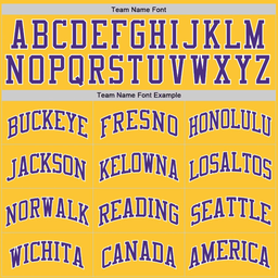 Gold Purple - White Throwback Custom Basketball Jersey