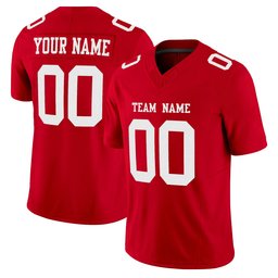 Red White Mesh Custom Football Jersey