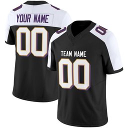 Black Alternate White-Gold Authentic Custom Football Jersey