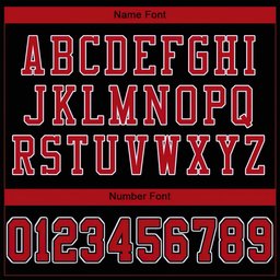 Black Red-White Authentic Custom Football Jersey