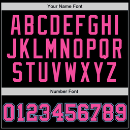 Black Light Blue - Pink Custom Basketball Jersey