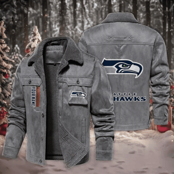 Seattle Seahawks Fur Collar Winter Casual Jacket SPTFCWCJ028