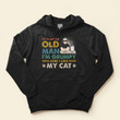 I'm A Simple Old Man I Like My Cats - Personalized Shirt - Birthday, Father's day Gift For Cat Dad, Cat Father, Old Man - Black
