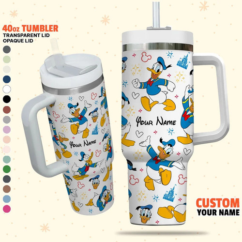 Custom Disney Friends Donald Colorful Tumbler - 40oz