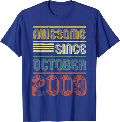 Awesome Since October 2009 Tshirt Vintage 10th Birthday Gift