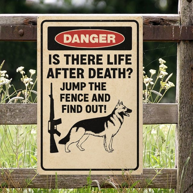 German Shepherd Metal Tin Sign