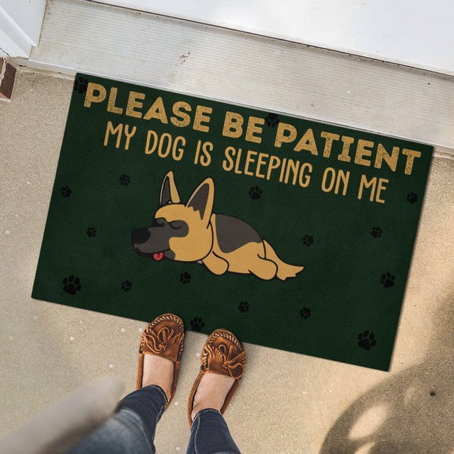 German Shepherd Sleeping Doormat