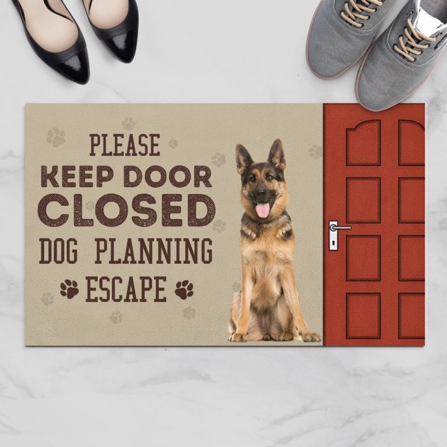 German Shepherd Escape Doormat