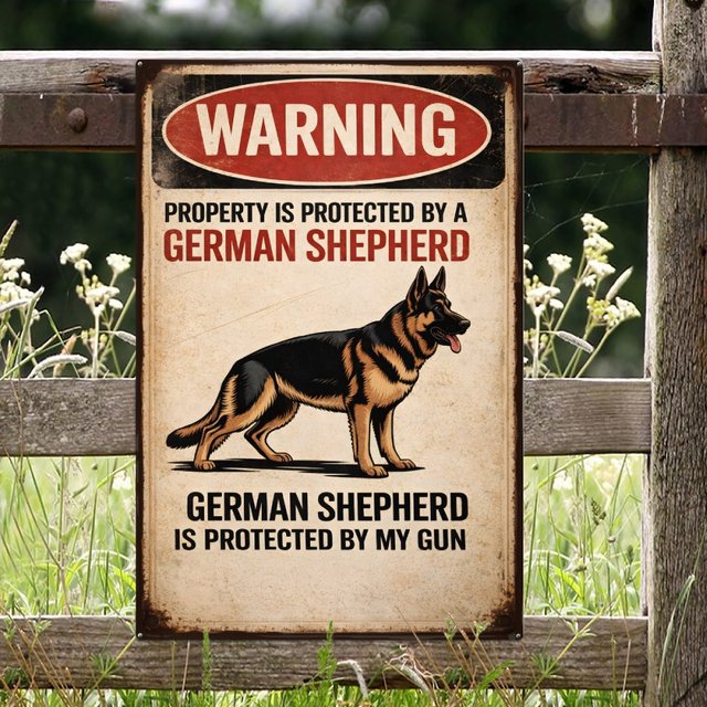 German Shepherd Metal Sign
