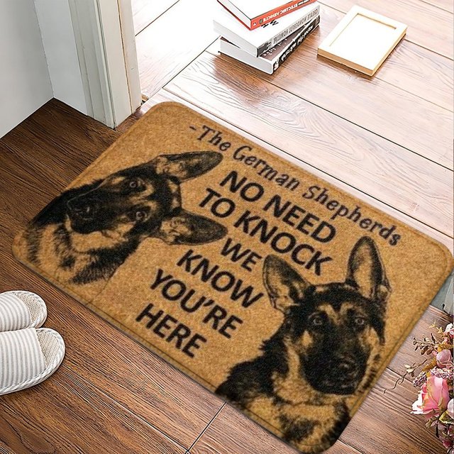 German Shepherd Funny Doormat No Need To Knock
