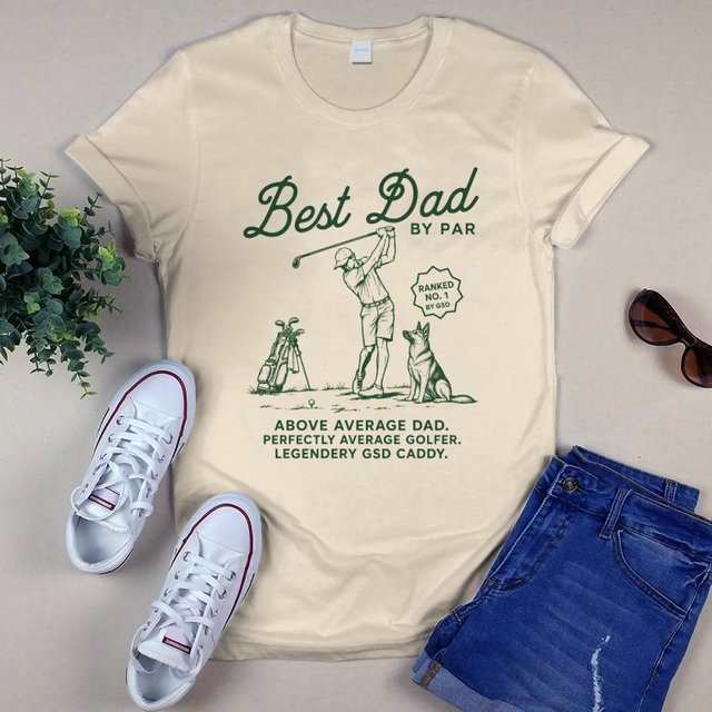 Best Dad By Par German Shepherd Tee