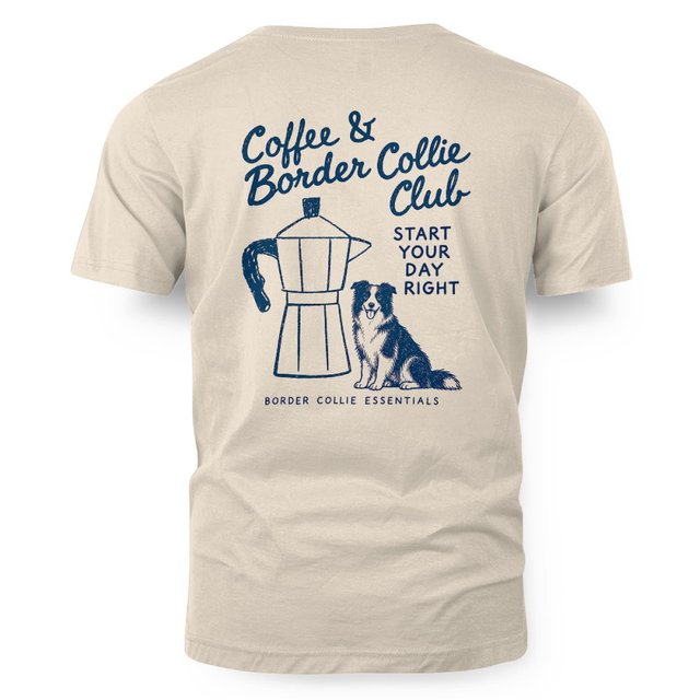 Coffee and Border Collie Apparel Collection T-Shirt Long Sleeve Hoodie