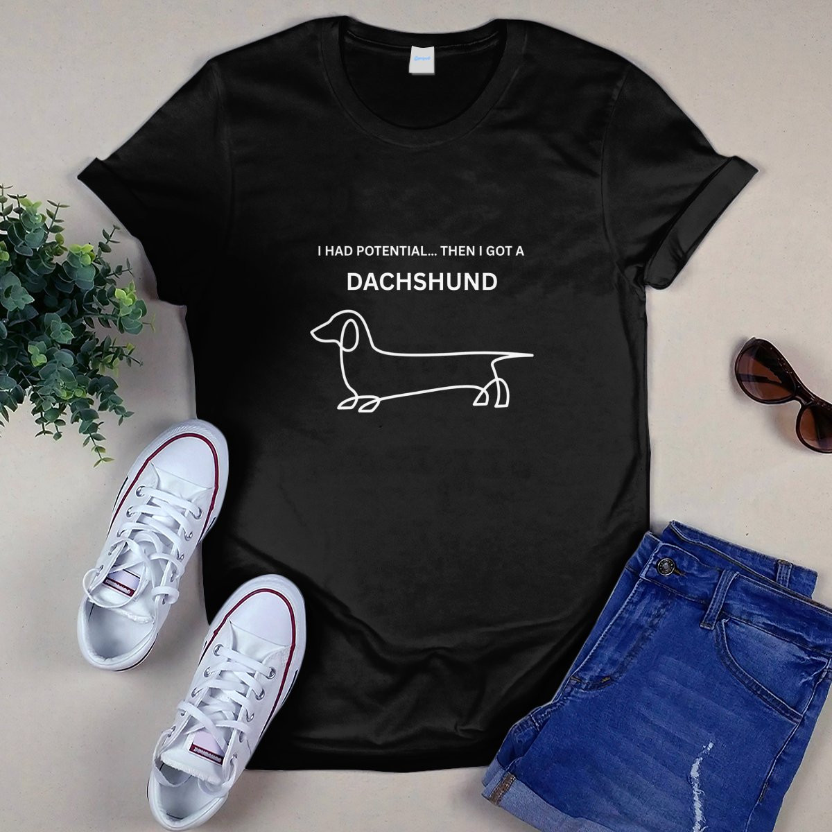 I Got A Dachshund unisex t-shirt white cotton dog lover gift Wigglelove